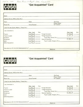 Customer Information Forms