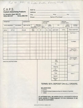 Invoice/Order Form