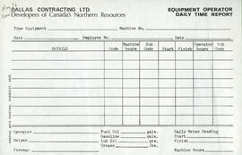 Equipment Report Form