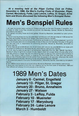 Poster With Bonspiel Rules