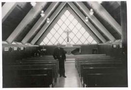 Father Athol Murray in Edith Hall Chapel