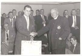 Father Athol Murray with Johnnie Esaw