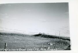 No.14 Highway and Bridge Over Canadian pacific Railway Near Biggar, Saskatchewan