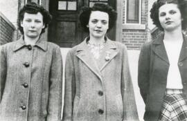Jane Sutherland, Pat Bowles and Betty Sheppard in Biggar, Saskatchewan