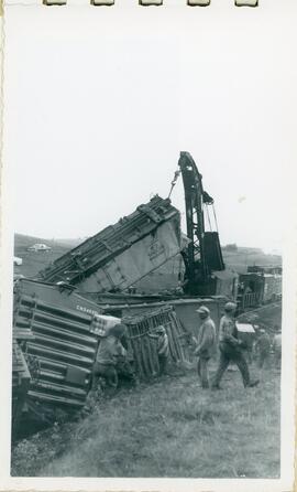Train wreck near Meade, Saskatchewan