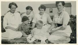 Four Women and Two Children in Biggar, Saskatchewan