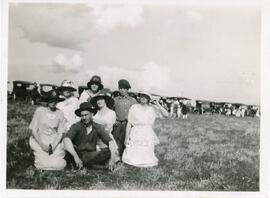 A Group of People At A Ball Game in Biggar, Saskatchewan