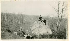 Children on "Scout Rock"