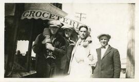 Scott Buchanan, Bill Harriet, and "Squirt" Besse in Biggar, Saskatchewan
