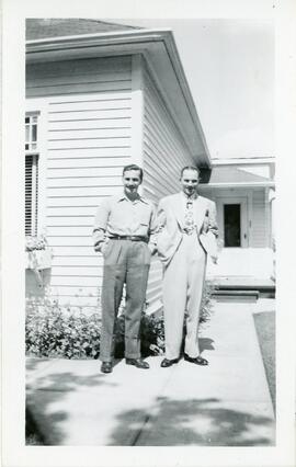 Earl and Jack Calvert in Biggar, Saskatchewan