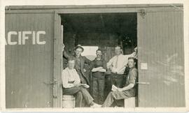 Five Men In A Boxcar in Biggar, Saskatchewan