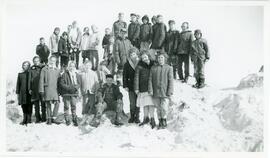 Children On Snowbank