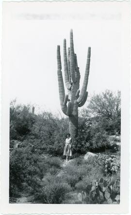 Evelyn Norgord and a cactus