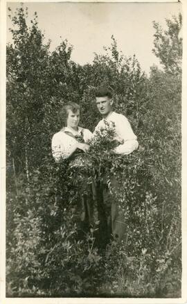 Bill Holland and Edith Randall in Biggar, Saskatchewan