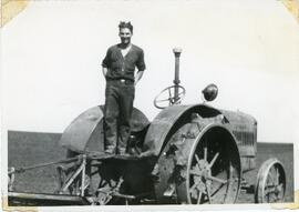Stan Sharp On A Rumley Tractor