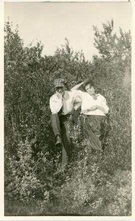 Helen Fowler and Murray Randall in Biggar, Saskatchewan