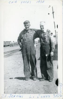 J.R. Jenkins and L. Jones Sr. in Biggar, Saskatchewan