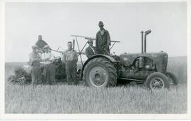 Six Men With A Tractor and Swather