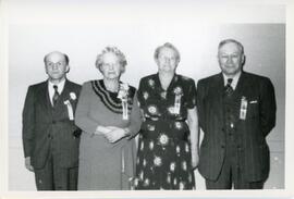 "Edgar Udy and Charlie Dickson" With Wives in Biggar, SK