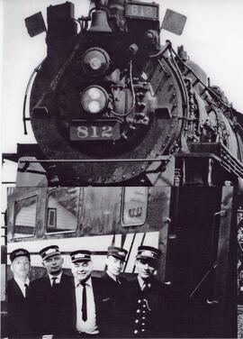 Canadian National Engine #812 and The Shutiak Men in Biggar, Saskatchewan