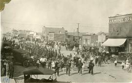 A Parade on Main Street of Biggar