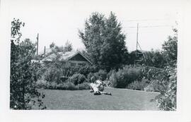 Miller Lukken in His Garden in Biggar, Saskatchewan