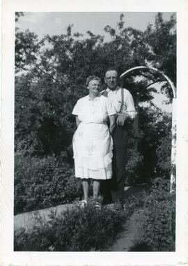 "Mary and Jesse Donahue At Farm Home" Near Biggar, SK