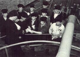 A Group of Sailors Receiving Mail