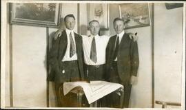 Three men In Biggar, SK