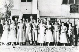 The Graduation Class of 1957 in Biggar, Saskatchewan