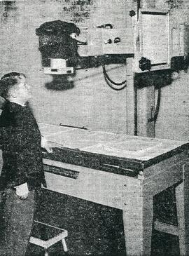Weldon Hooge With An X-Ray Machine in Biggar, Saskatchewan