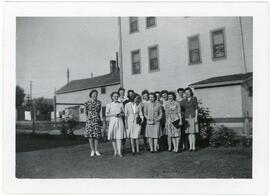 Stagettes In Front Of Biggar Hotel