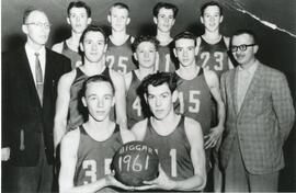 Boys High School Basketball team in Biggar, Saskatchewan