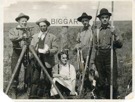Surveyors near Biggar, Saskatchewan