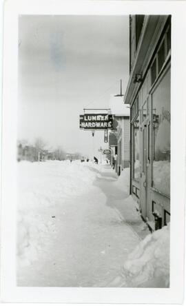 Biggar Main Street In Winter