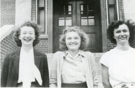Jean Mackie, Olive Tavenetz and Miriam page in Biggar, Saskatchewan