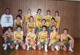The High School Boys Basketball Team in Biggar, Saskatchewan