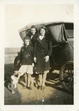 Annie, Evelyn and Ethel Rueth in Biggar, Saskatchewan
