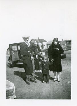 Dr. and Mrs. Kennedy With Their Boys in Biggar, Saskatchewan