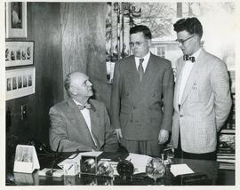 Dr. A.A. Hooge, Dr. A.H. Woolsey, and Dr. L.G. Dunbar in Biggar, Saskatchewan