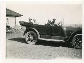 Four People in A Car in Biggar, Saskatchewan