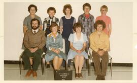 St. Gabriel's School Staff 1975-76 in Biggar, Saskatchewan