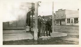 Three Men On Main Street in Biggar, Saskatchewan