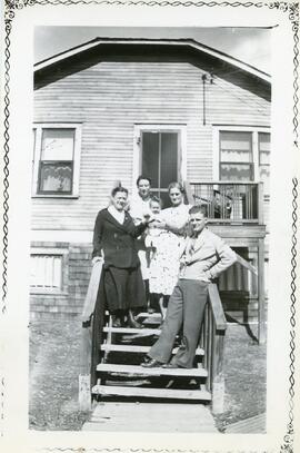 Mrs. Donelly With Mansell Family in Flin Flon, Manitoba