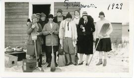 Curling team in Springwater, Sask.