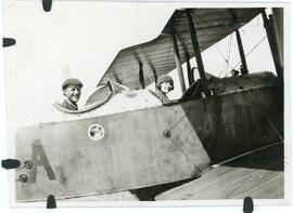 Evelyn Norgord In A Bi-Plane