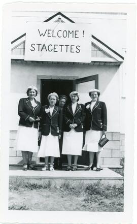 Five Women In Front OF Stagette Club