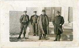 Four Men In Front of Bank