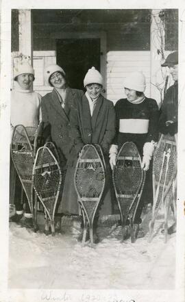 Group of People With Snowshoes in Biggar