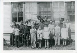 Gagenville School Children Near Biggar, Saskatchewan